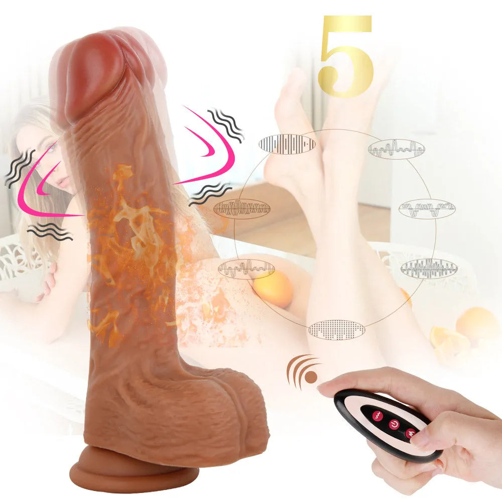 Most Realistic Silicone Dildo for Women – 8.5 Inch Big Penis Vibrator Meat Stick