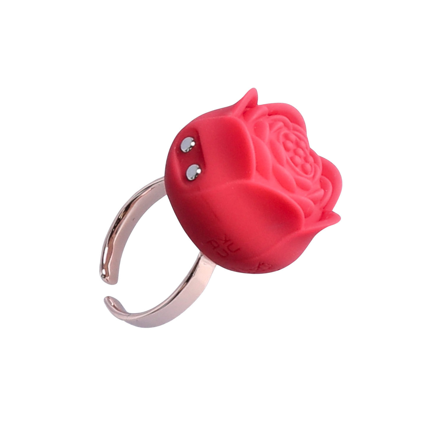 Rose Nubby Silicone Finger Ring Vibrator - Discreet Pleasure On-The-Go!