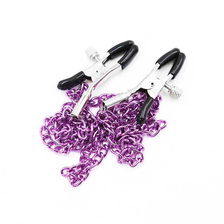 Sex toys dubaiAdjustableNippleClampsWithMetalChain(3 days delivery)toys men