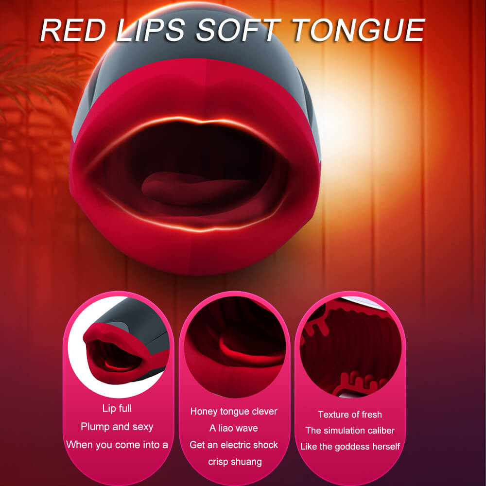 Oral Masturbator Heating Mouth Smart Induction Sex Toy
