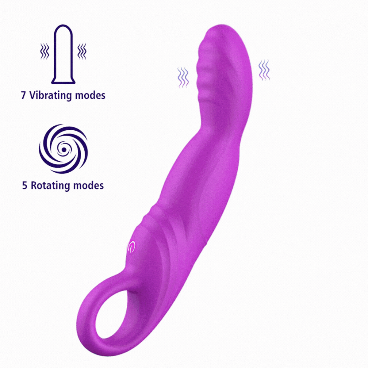 Rotating Rippled G-Spot Vibrator