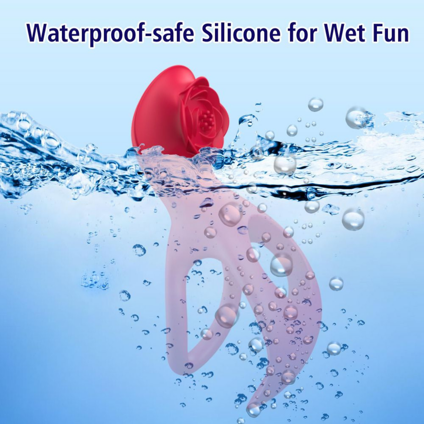 Lover's Rose Dual Cock-ring - Strong Vibrations in 2 Motors!