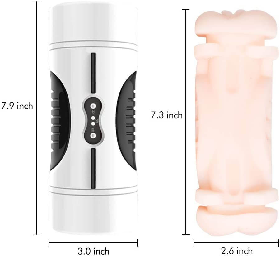 2In1 Pocket Pussy Sex Toy 3D Realistic Textured Vagina Anus Stroker