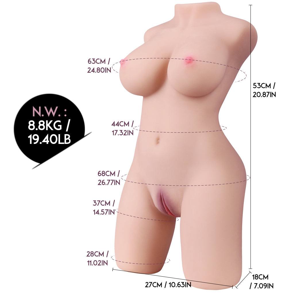 Sex toys dubai🎁 8.8kg solid silicone bust doll male masturbation young woman ripe buttocks three intercourse(3 days delivery)toys men