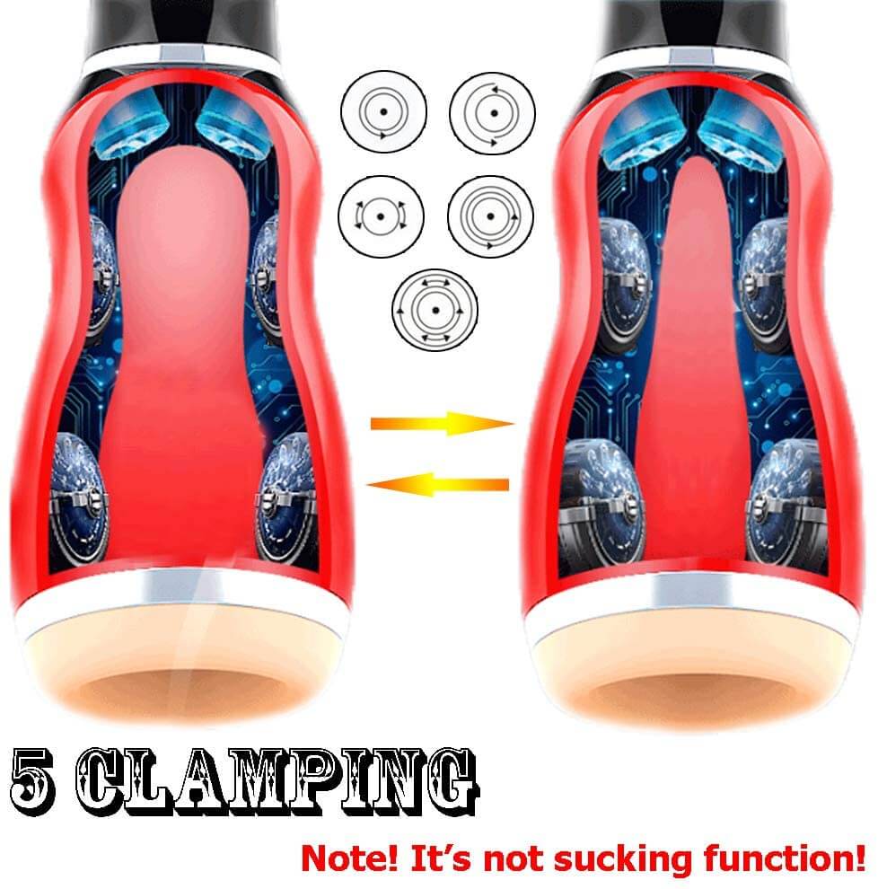 Male Masturbator 5 Clamping 10 Vibrating Various Women Moans Stroker