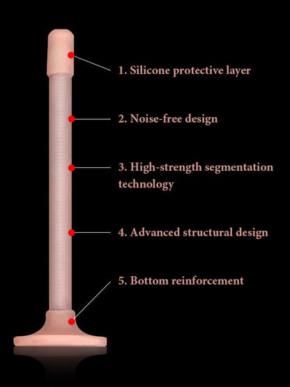 Mark 8.7" x 1.9" Big Mushroom Head Glans Dildo With Metal Keel