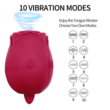 The Rose Vibrator | Duo Flickering Tongue Licker & Clitoral Air Vibrator