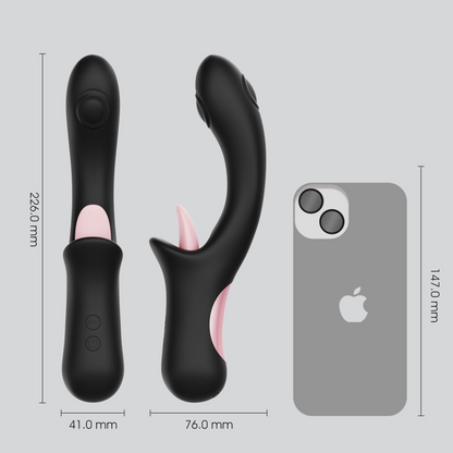 Thumping & Licking Silicone Rabbit - Hits That G-spot While Giving You Oral!