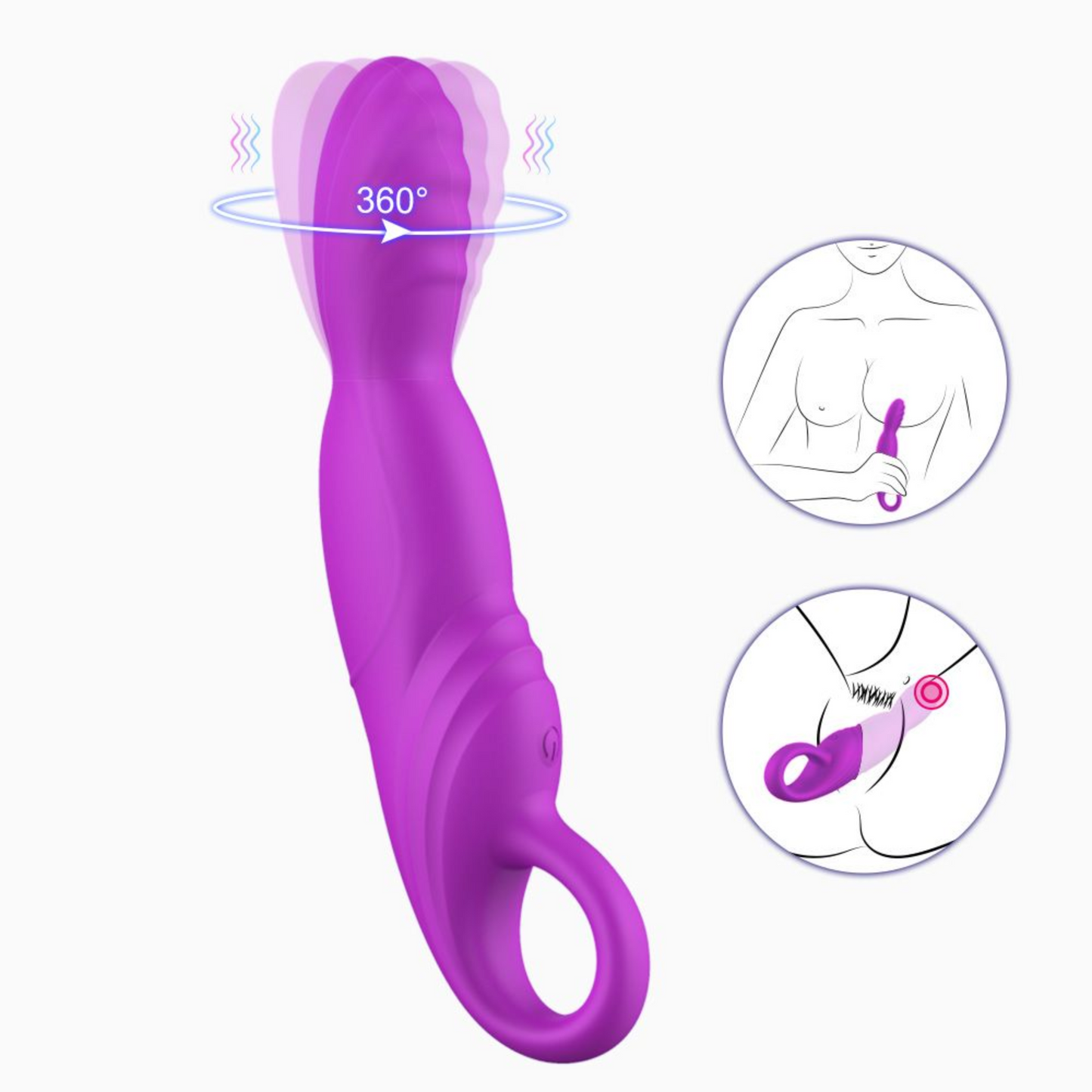 Rotating Rippled G-Spot Vibrator