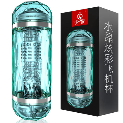 Double Heads 4D Silicone Deep Throat Male Masturbator Vagina Mouth