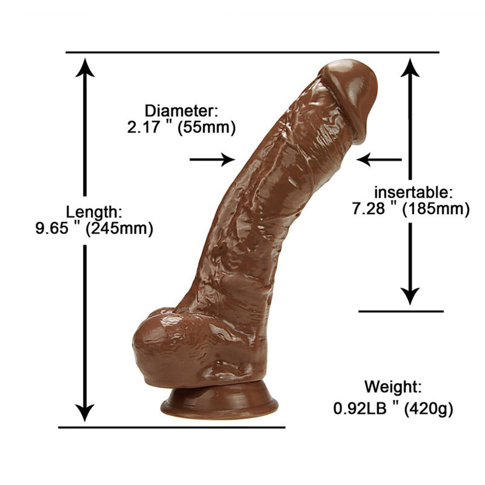 Sex toys  dubaiA34LargeRealisticSexyVeinsTextureSuctionCupDildowithBalls9.7Inchtoys  men