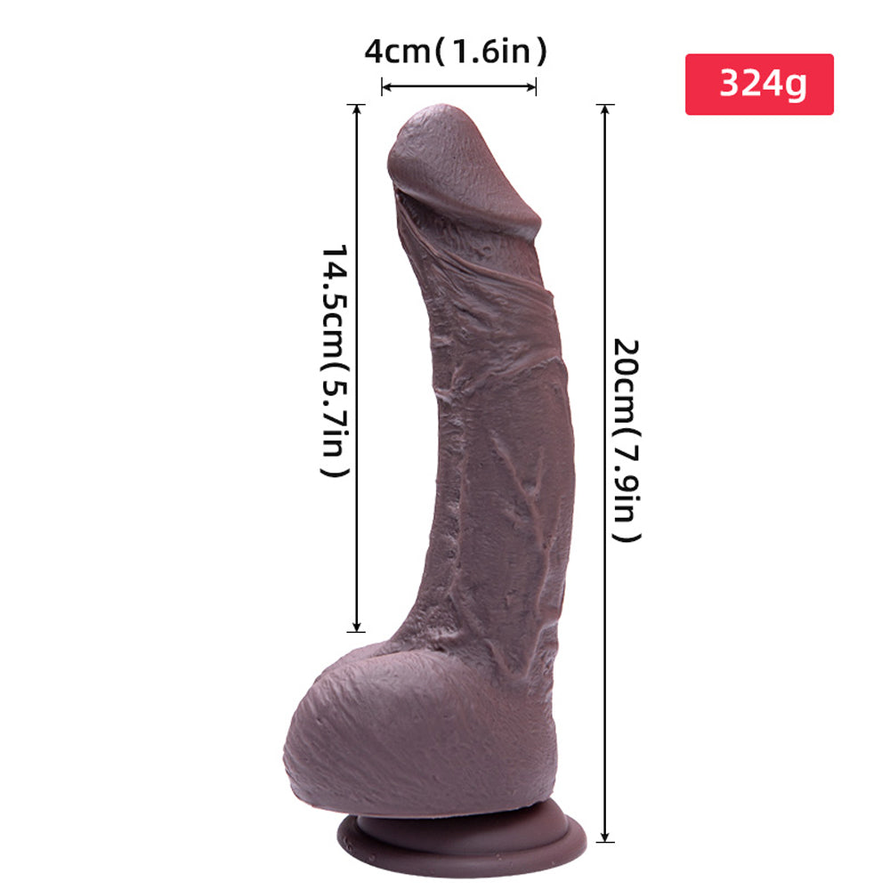 Dildo toy  Extra Large Ultra Realistic Silicone for women black 7.9 Inch