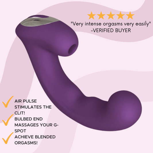 Double Love Climaxer G-Spot Vibe & Air Pulse Clit Stimulator