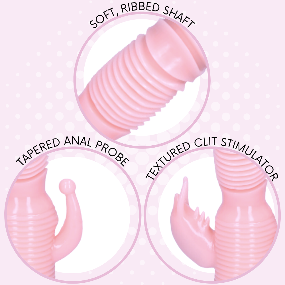 Rippled Triple Stimulating Power Vibrator