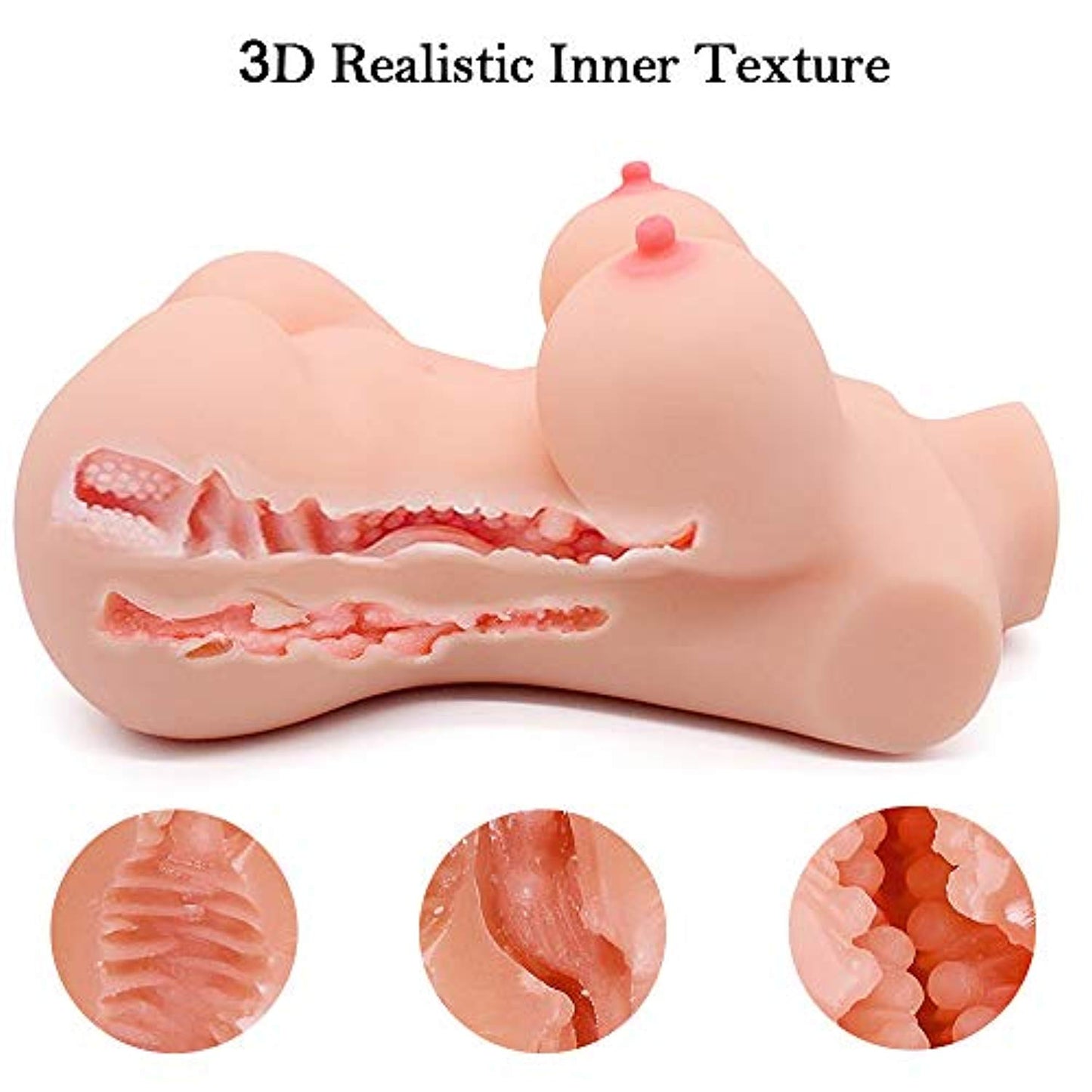 3D Realistic Silicone Love Doll Torso With Breast Masturbator For Anus