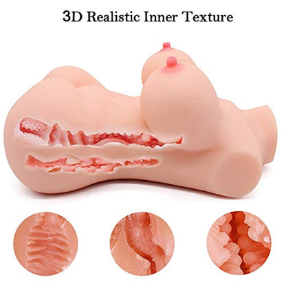 3D Realistic Silicone Love Doll Torso With Breast Masturbator For Anus