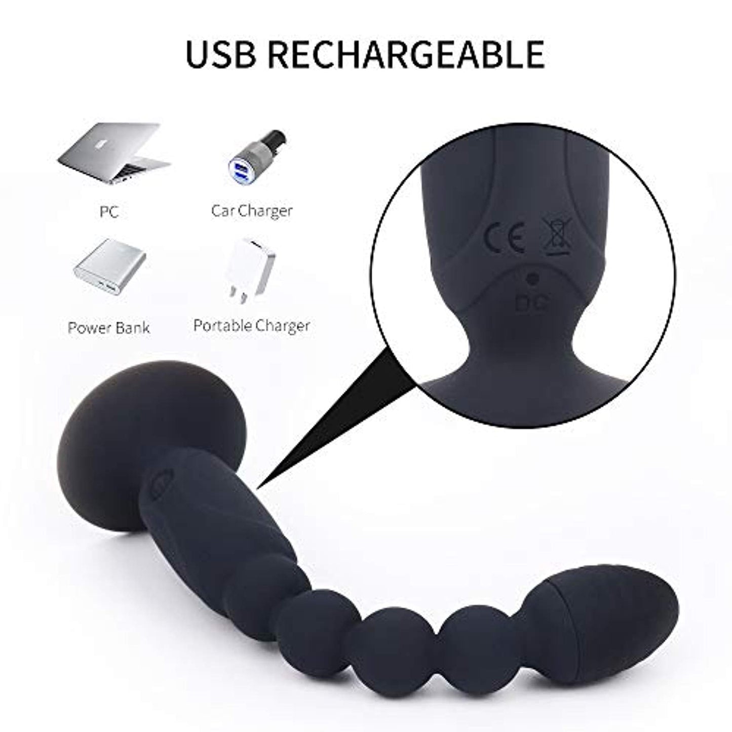 Anal Vibrator Prostate Massager Butt Plug With Suction Cup