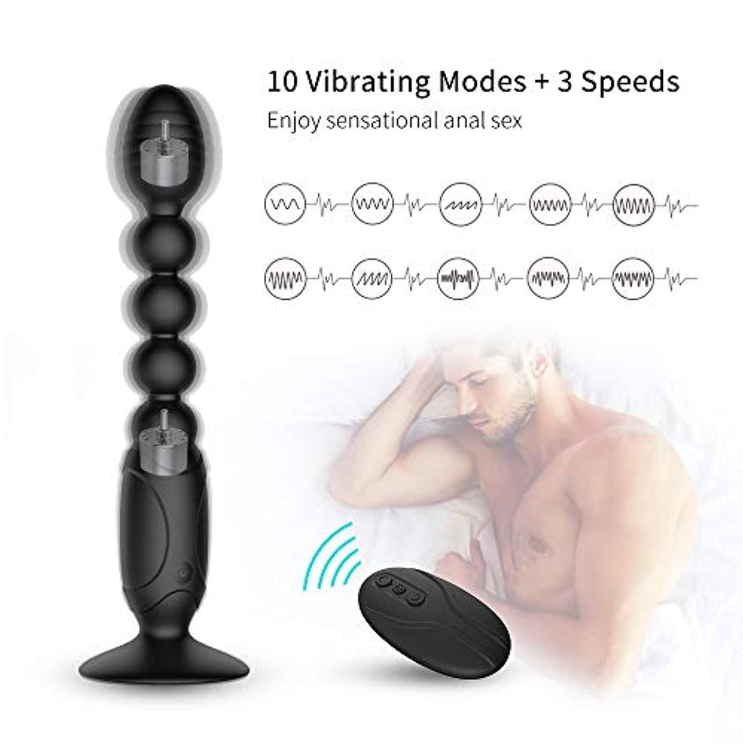 Anal Vibrator Prostate Massager Butt Plug With Suction Cup