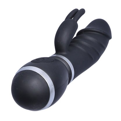 Beginner's Rippled Silicone Rabbit Vibe - Mini Size Perfect for First-Time Blended O's!
