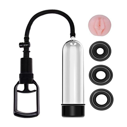 Sex toys  dubaiPenisEnlargementPumpwith1pcRealisticVaginalSleeveand3pcsPenisStrawSleevesinDifferentSizes(3 days delivery)toys for men