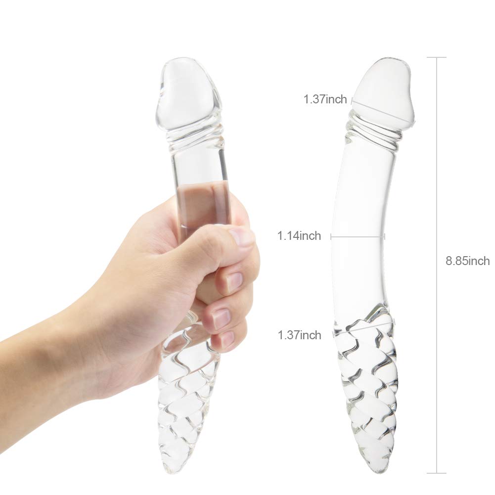 Dildo  sex toys Crystal Double-Ended Glass double sex toy 8.85 lnch