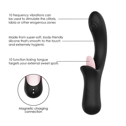 Thumping & Licking Silicone Rabbit - Hits That G-spot While Giving You Oral!