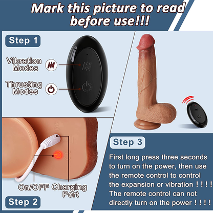 Sex toys  dubaiRemoteControlRealisticDildoswith8ThrustingModesandStrongGSpotVibrator(24cm)toys  men