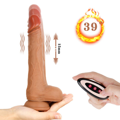 Sex toys  dubaiD40RealisticThrusting&WarmingSiliconeVibratingDildowithRemoteControl8.3Inchtoys  men