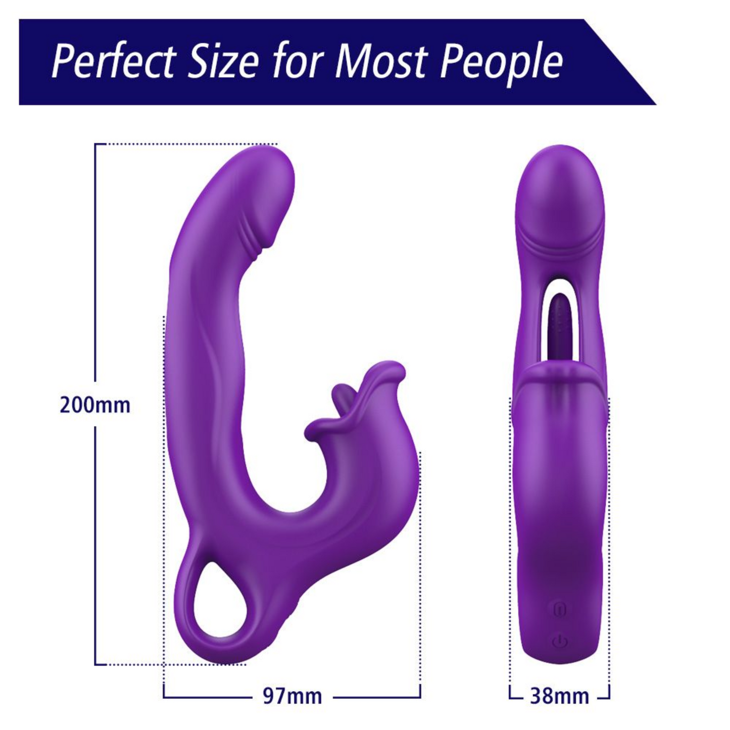 Amelia Flapping Vibrator with Licking Tongue