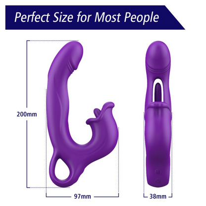 Amelia Flapping Vibrator with Licking Tongue