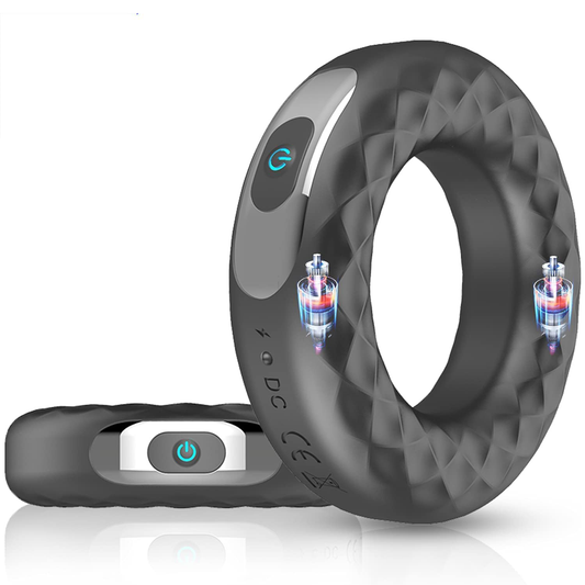 Sex toys  dubaiVibratingPenisDelayRingwith10ModesMaleDelayedOrgasmandWaterproofSiliconeforCouplestoys  men