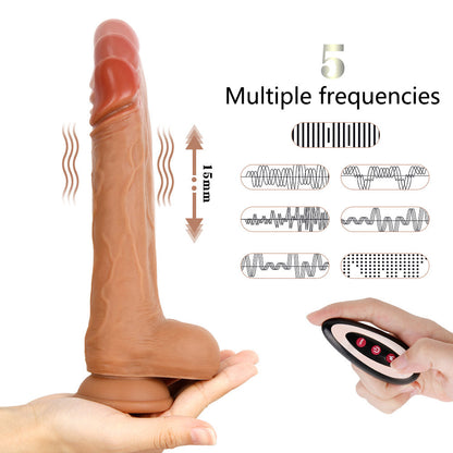 Sex toys  dubaiD40RealisticThrusting&WarmingSiliconeVibratingDildowithRemoteControl8.3Inchtoys  men
