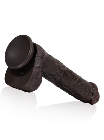 Adrian 11" x 1.9" Black Big Vibrating  Thrusting Dildo 7 Modes Thrusting & 3 Modes Vibrating