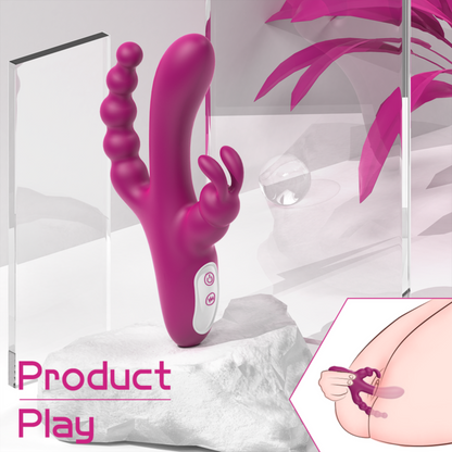 Waterproof Silicone Triple Rabbit Stimulator