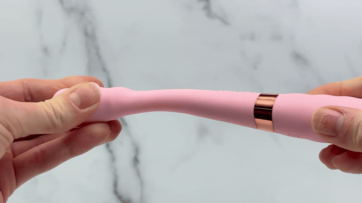Flexible Silicone Dual-Ended G-Spot Vibrator - Strong Vibes on Each End!