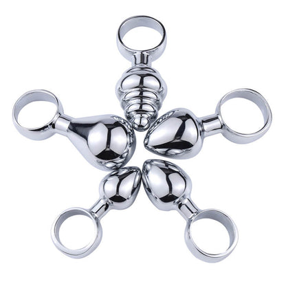 Stainless Steel Pull Ring Anal Plug For Anal Play
