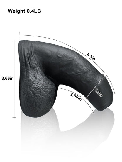 Silicone Black Soft Realistic Flaccid Dildo Best For Trans Men