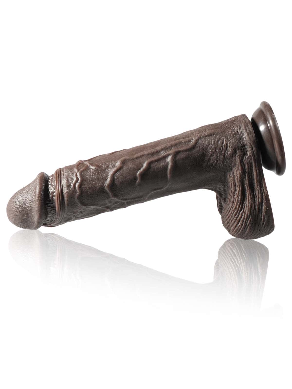 Grey 10" x 1.9" Black 7 Modes Thrusting & 3 Modes Vibrating Dildo