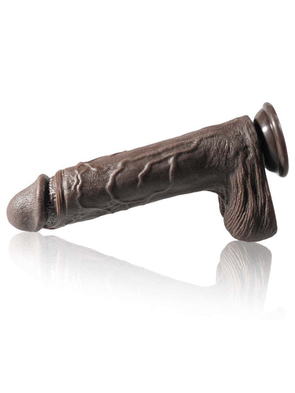 Grey 10" x 1.9" Black 7 Modes Thrusting & 3 Modes Vibrating Dildo