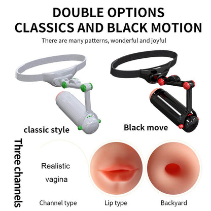 Automatic Strap-on Blowjob Anal Piston Handsfree Sex Machine
