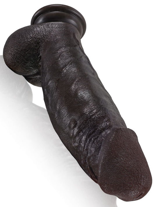 Kimi 8.6" x 2.2" Realistic Soft Black Like Thick Short Fat Dildo