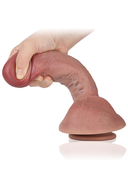 Mark 8.7" x 1.9" Big Mushroom Head Glans Dildo With Metal Keel