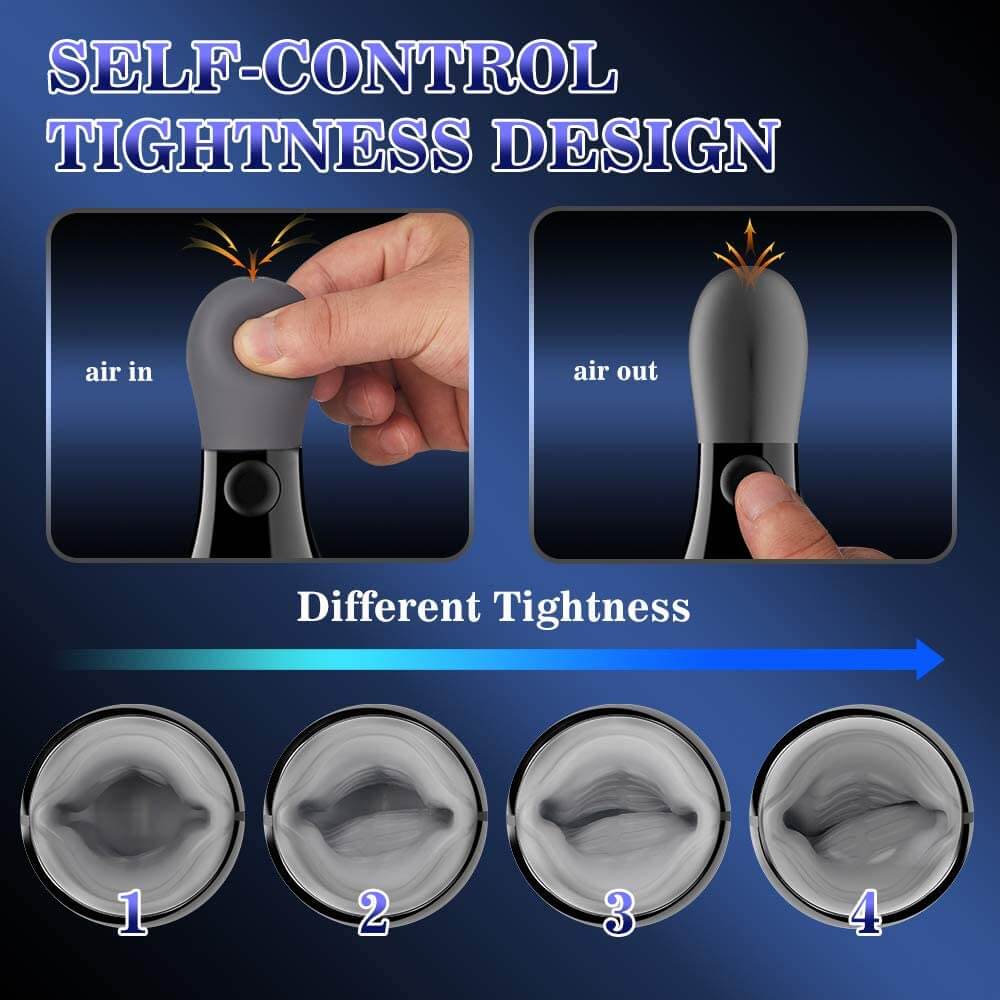 Clamping Vibrating Male Masturbator Cup With Adjustable Pump