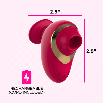 Silicone Pussy Pal Air Pulse Vibrator - Fits in Your Hand!