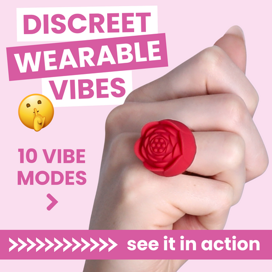 Rose Nubby Silicone Finger Ring Vibrator - Discreet Pleasure On-The-Go!