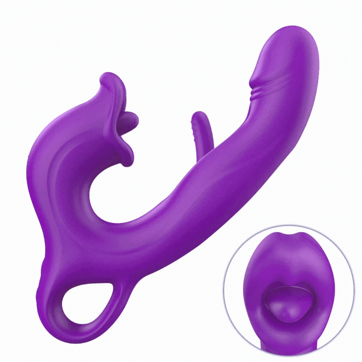 Amelia Flapping Vibrator with Licking Tongue
