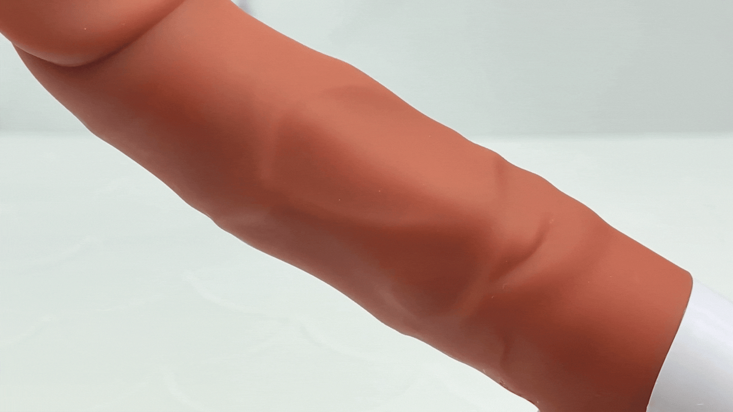 The Wave Rider Triple Action Silicone Dildo - Rolling Beads, Fingering, & Vibrating!