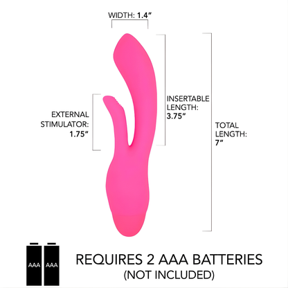 Silicone G-Spot Rabbit - Rubs Your Clit with Every Thrust!