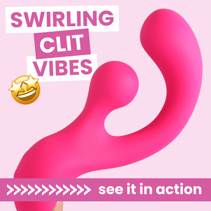 Dual Action Silicone Rotating Clit & G-Spot Vibrator - Nub Rubs Your Clit into Toe-curling Bliss!