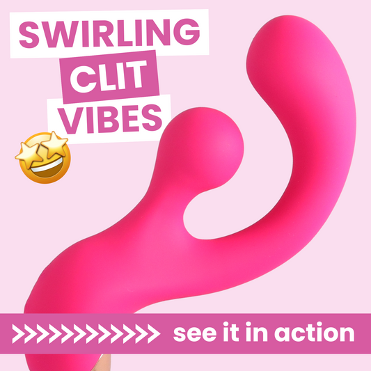 Dual Action Silicone Rotating Clit & G-Spot Vibrator - Nub Rubs Your Clit into Toe-curling Bliss!